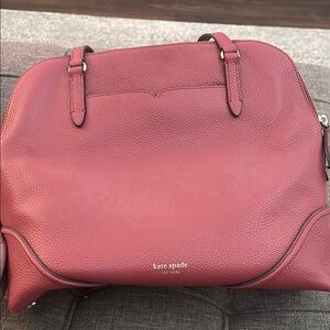 Kate Spade Red Shoulder Bag with Gold Hardware